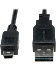 Tripp Lite 3ft USB 2.0 High Speed Converter Adapter Cable Reversible A to 5Pin Mini B M/M - (Reversible A to 5Pin Mini-B M/M) 3-ft.