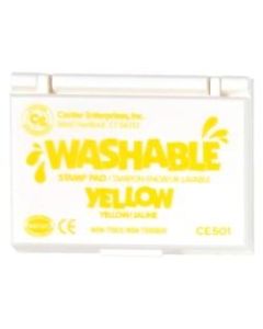 Center Enterprise Washable Stamp Pads, 2 1/4in x 3 3/4in, Yellow, Pack Of 6