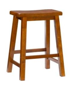 Powell Saddle Counter Stool, Honey Brown
