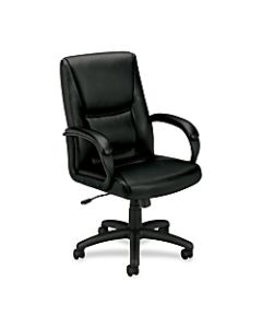 HON VL161 Executive Ergonomic Bonded Leather Mid-Back Chair, Black
