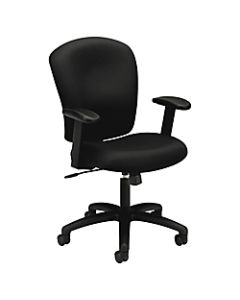 HON HVL220 Fabric Mid-Back Task Chair, Black