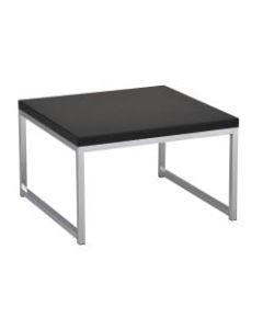 Ave Six Wall Street Table, Accent/Corner, Square, Black/Chrome