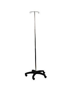 Medline Homecare Height Adjustable IV Pole, 83 1/2in, Stainless Steel, Set Of 3