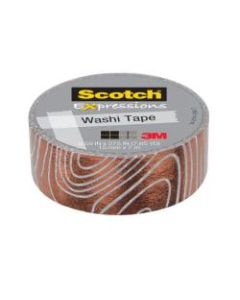 Scotch Expressions Washi Tape, 3/5in x 275in, White/Copper