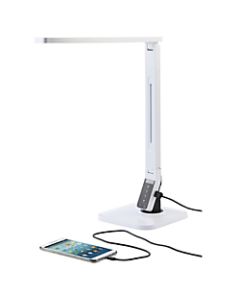 Lorell LED Smart USB Desk Lamp, Dimmable, White