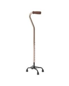 Medline Quad Canes, Small Base, Bronze, Case Of 2