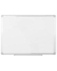 MasterVision Earth Maya Platinum Magnetic Dry-Erase Whiteboard, Porcelain, 48ft" x 96ft", 60% Recycled, Pure White, Aluminum Frame