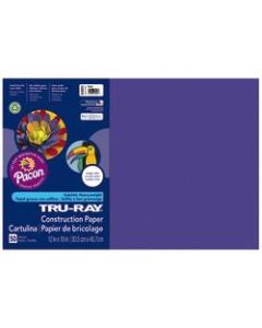 Tru-Ray Construction Paper, 50% Recycled, 12in x 18in, Purple, Pack Of 50