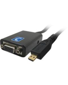 Comprehensive HDMI D Male to VGA Female Converter - 4in HDMI/VGA Video Cable for TV, Audio/Video Device - First End: 1 x 15-pin HD-15 Female VGA - Second End: 1 x HDMI (Type D) Male Video - Supports up to 1920 x 1200