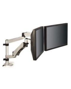 3M Easy-Adjust Dual-Monitor Mounting Arm For Flat-Panel Displays, Silver/Black