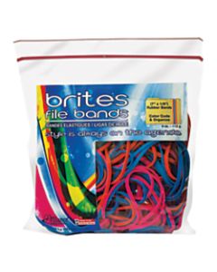 Alliance Rubber Brites File Bands, Assorted, Bag Of 50