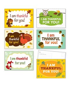 Scholastic Teachers Friend Postcards, 6in x 4in, Thanksgiving, Kindergarten - Grade 5, Pack Of 36