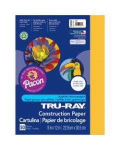 Tru-Ray Construction Paper - Project - 12in x 9in - 50 / Pack - Gold - Sulphite