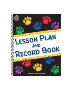 Teacher Created Resources Lesson Plan And Record Books, Paw Prints, Pack Of 2