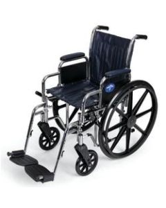 Medline Excel 2000 Wheelchair, Swing Away, 16in Seat, Navy
