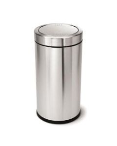 simplehuman Swing-Top Commercial Trash Can, 14.5 Gallons, Brushed Stainless Steel
