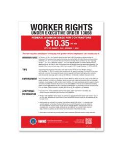 ComplyRight Federal Contractor Minimum Wage Poster, Spanish, 11in x 17in