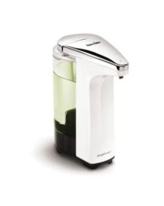 simplehuman 8 oz. Touch-Free Sensor Liquid Soap and Hand Sanitizer Dispenser, White