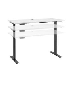 Bush Business Furniture Move 60 Series 60inW x 30inD Height Adjustable Standing Desk, White/Black Base, Standard Delivery