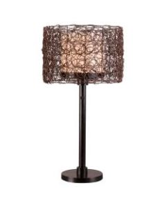Kenroy Tanglewood Outdoor Table Lamp, 28inH, Bronze Shade/Bronze Base