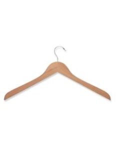 Honey-Can-Do Cedar Top Hangers, 9inH x 1/2inW x 17 1/2inD, Natural, Set Of 5