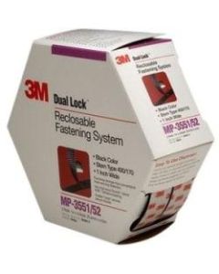 3M Dual Lock Reclosable Fastener System - 14.70 ft Length x 1in Width - Polypropylene, Polyolefin, Acrylic - 2 RollRoll - Black