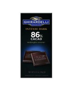 Ghirardelli Intense Dark, Midnight Reverie 86% Cacao, 3.5 Oz, Pack Of 12 Bags