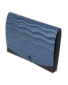 Office Depot Brand Poly 13-Pocket File, Letter Size, Black/Blue
