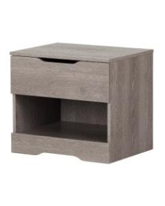 South Shore Holland 1-Drawer Nightstand, 19-3/4inH x 22-1/4inW x 17inD, Sand Oak