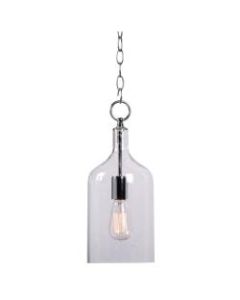 Kenroy Capri 1-Light Hanging Pendant Lamp, Mini, Clear Shade/Chrome Finish
