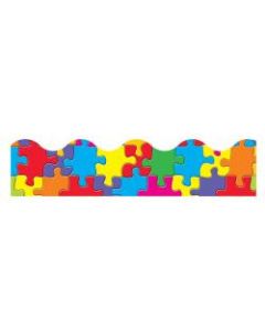 TREND Terrific Trimmers Borders, 2 1/4in x 39in Strips, Jigsaw, Pack Of 12