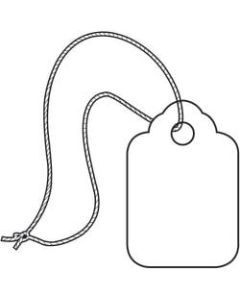 Office Depot Brand Merchandise Tags, 100% Recycled, 3/4in x 1 3/32in, White, Case Of 1,000