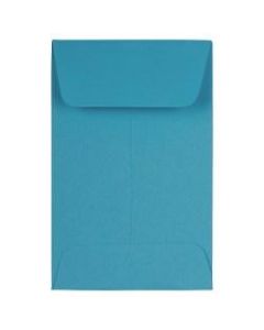 JAM Paper Coin Envelopes, #1, Gummed Seal, Blue, Pack Of 25
