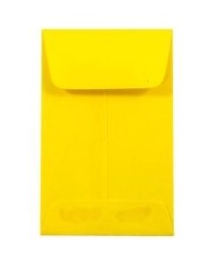 JAM Paper Coin Envelopes, #1, Gummed Seal, Yellow, Pack Of 25