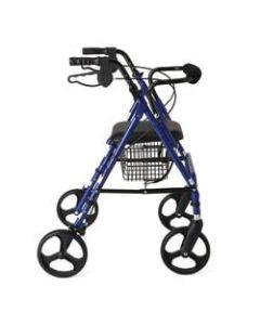 Guardian Aluminum Rollator, 8in Wheels, Blue