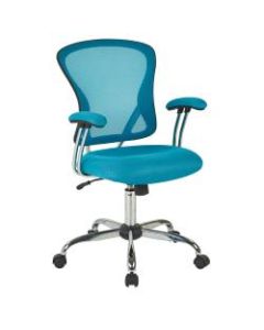 Office Star Avenue Six Juliana Mesh Task Chair, Blue/Silver