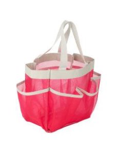 Honey-Can-Do Quick-Dry Shower Tote, 9inH x 8inW x 6inD, Pink/Silver