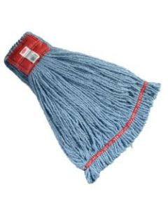 Rubbermaid Premium Web Foot Shrinkless Wet Mop, Large 5in Headband, Blue