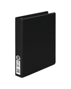 Wilson Jones 3-Ring Binder, 1 1/2in Round Rings, 36% Recycled, Black