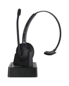 Spracht ZUM COMBO Bluetooth/USB Wireless Headset + Base - Mono - Wireless - Bluetooth - 33 ft - 32 Ohm - 300 Hz - 3.40 kHz - Over-the-head - Monaural - Supra-aural - Noise Cancelling, Noise Reduction, Echo Cancelling, Uni-directional Microphone - Black