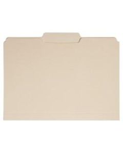 SKILCRAFT Manila File Folders, 1/3 Cut Tab Center Position, 8 1/2in x 11in, Letter Size, 30% Recycled, Manila, Box Of 50d (AbilityOne 7530-01-645-8096)