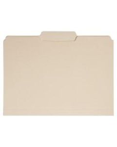 SKILCRAFT Manila File Folders, 1/3 Cut Tab Center Position, 8 1/2in x 11in, Letter Size, 30% Recycled, Manila, Box Of 50d (AbilityOne 7530-01-645-8096)