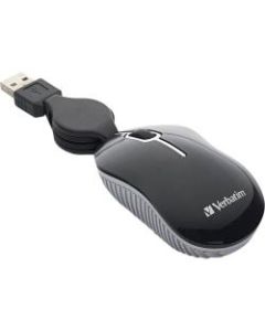 Verbatim Commuter Series Mini Travel Optical Mouse For USB, Black