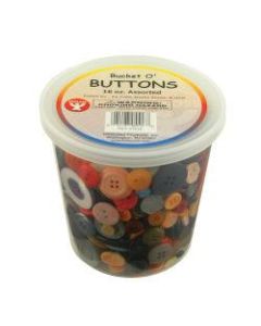 Hygloss Assorted Buttons, 16 Oz, Assorted Colors, Pack Of 3