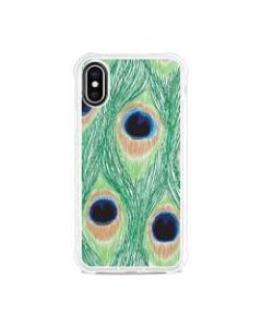 OTM Essentials Tough Edge Case For iPhone 11, Green Peacock Feathers, OP-ACP-Z128A