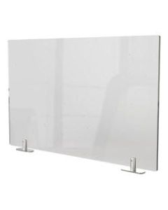 Ghent Partition Extender, With Tape, 24inH x 29inW x 1-1/2, Clear