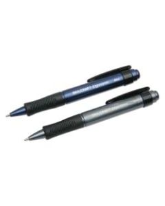 SKILCRAFT AbilityOne Ergonomic Retractable Ballpoint Pens, Medium Point, Blue Ink, Pack Of 12 Pens