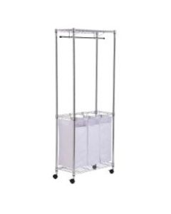 Honey-Can-Do Rolling Urban Laundry Center, White/Chrome