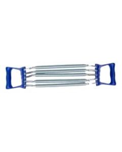 Mind Reader 5-Spring Metal Chest Expander, 4-1/2inH x 21inW x 3/4inD, Blue