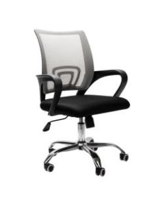 Mind Reader Ergonomic Mesh Mid-Back Rolling Office Chair, Silver